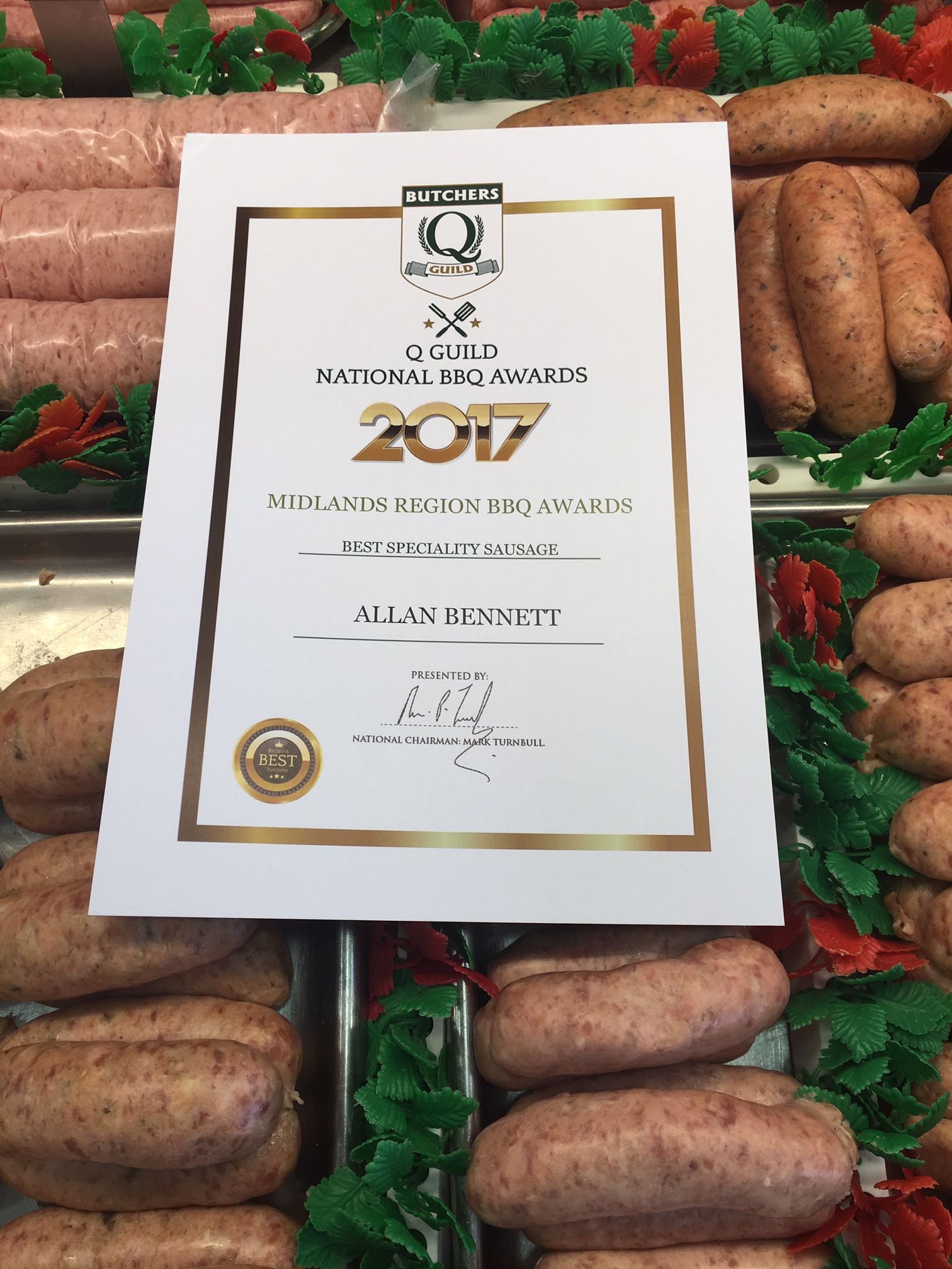Q Guild National BBQ Awards 2017 - Best Speciality Sausage